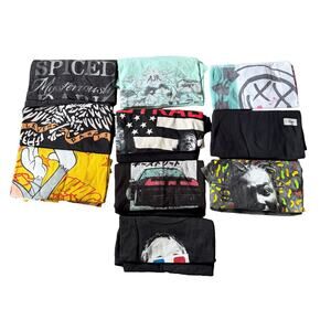 Lot of 10 Y2K Mens Clothing Various Bulk Wholesale Reseller Bundle T Shirts sz L